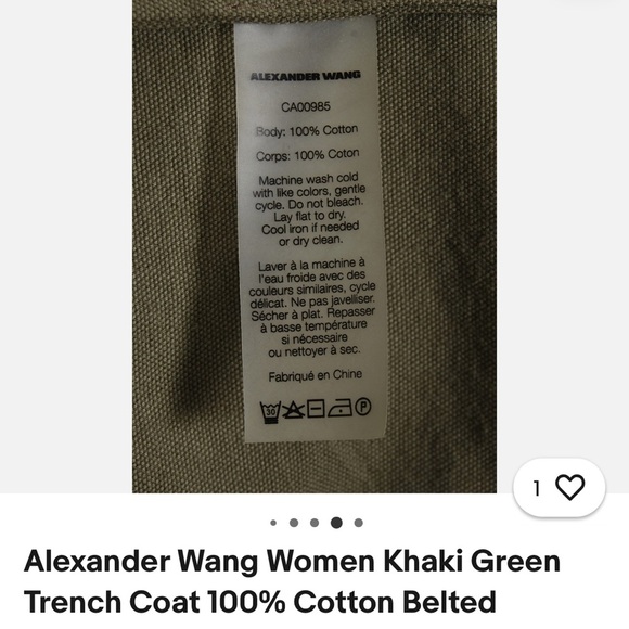 Alexander Wang Khaki Women's Trench Coat - Picture 3 of 10